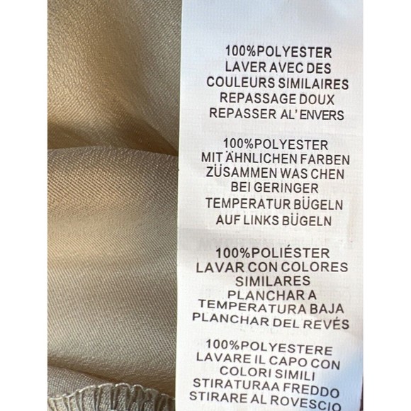 Pretty Little Thing Nude Organza Peplum Structured Waist Long Top Size 14 - Picture 6 of 11